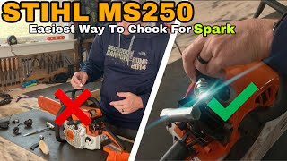 STIHL MS250 Chainsaw How To Check For Spark...