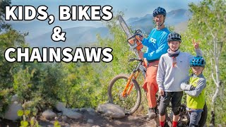 Mountain Biking with a CHAINSAW! Clearing out...
