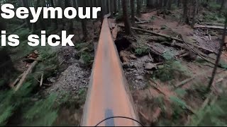 Riding some fun trails in the rain at Seymour.