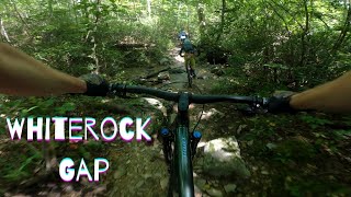 Biking down Whiterock Gap Trail at Sherando...