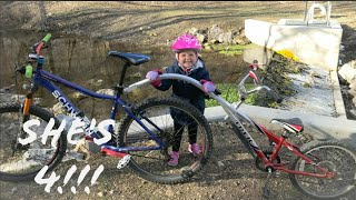 How to teach kids to mountain bike!!! Tandem...