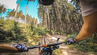 DOWNHILL RIDING in my HOME BIKEPARK!
