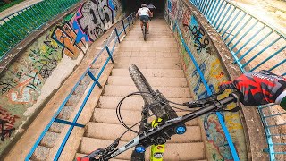 URBAN DOWNHILL MTB Street Tour JENA, GERMANY -...