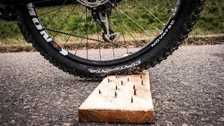Flat Tire Long Jump Challenge - MTB NAGELBRETT...