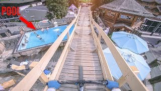 Mit dem BIKE über POOLS und HOTELDÄCHER ?!...