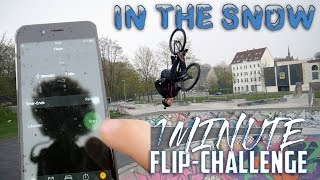 FLIP-Challenge im SCHNEE!!! How much in 1 MINUTE?