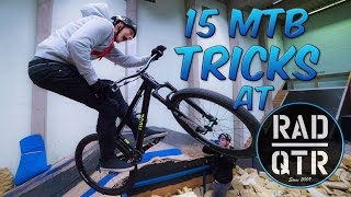 15 MTB DIRT JUMP TRICKS at RADQUARTIER -...
