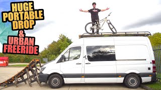 RIDING MY HUGE PORTABLE DROP AND URBAN MTB...