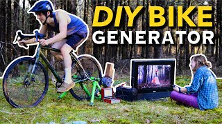 Homemade Bicycle Generator // Burn Calories...