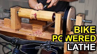 DIY Bike Powered Lathe!