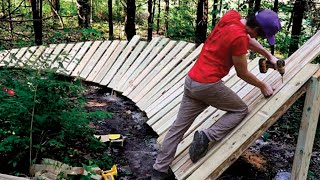 Building a Huge Wooden Berm On My Backyard MTB...