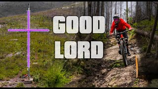 There's A Huge Cross On This MTB DownHILL...