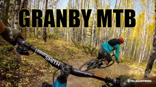 Riding XC trails on Enduro Bikes in Granby