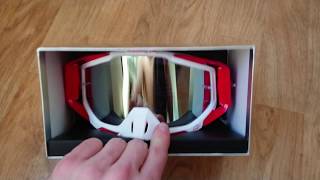 100% Race Craft Plus goggles unboxing/ close...