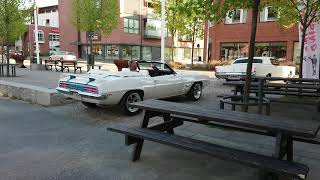 14 may 2019: A white 1969 Pontiac Rrans Am...