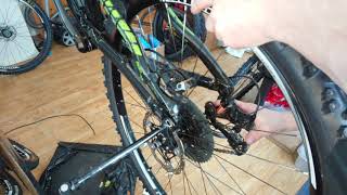 look from the left How I install a rear wheel ...