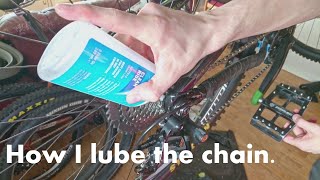 How I lube the chain.