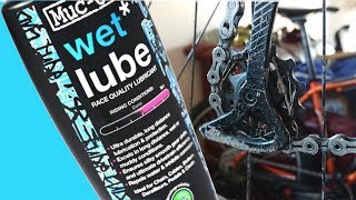Muc Off Wet Lube mixed conditions, muddy, wet...