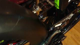 Twisted seatstay with wheel installed 0860