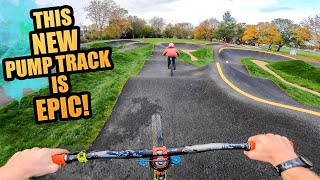 RIDING MTB ON THIS NEW PUMP TRACK IS EPIC -...