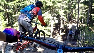 Shredding Whistler Mountain Bike Park's...