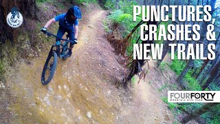 Punctures, Crashes and a new trail at 440  ...