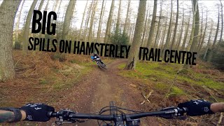 Hamsterley Forest Mtb K Line. Big spills with...