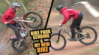 HEAVY BIKE PARK SENDING ON MY ENDURO MTB AND I...