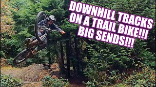 EPIC DAY RIDING DOWNHILL ON MY TRAIL BIKE!!!...
