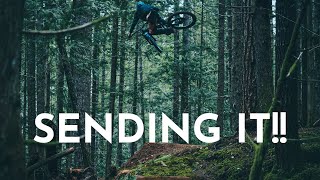 SENDING IT ON BIG JUMPS & FAST DOWNHILL!!
