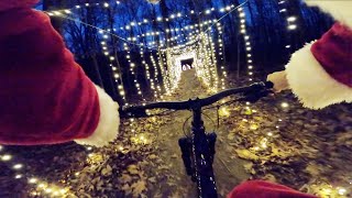 Santa Claus rides his MTB Christmas Trail......