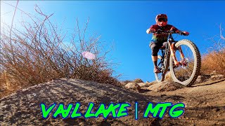 Showing George MTG MTB Trail at Vail Lake KOA...