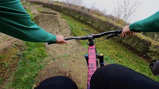 WINTER RIDING THE BACKYARD JUMPS AND PIT BIKE...