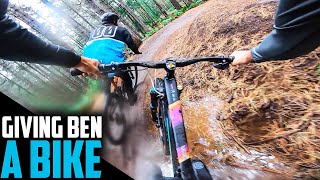 I GAVE HIM A BIKE AND THEN WENT DOWNHILL RIDING!!