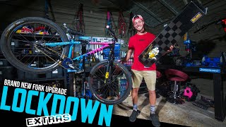 CUSTOM NEW FORKS ON MY DIRT JUMP BIKE!!