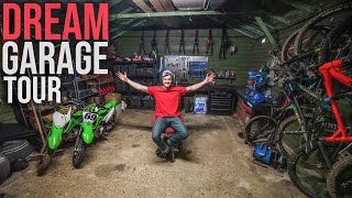 A FULL TOUR OF MY MTB GARAGE!!