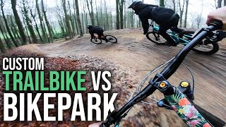 RIDING OUR TRAIL BIKES AT THE MTB JUMP PARK...