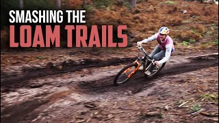 Riding MTB Loam Trails! Downhill Bike Vs Hardtail