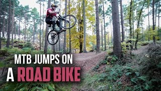 Road Bike VS Downhill MTB Jumps!