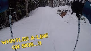 WHISTLER MTB DOWNHILL TRACK ON SKIS?!