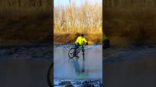 Mountain Bike Ice Drifting #shorts