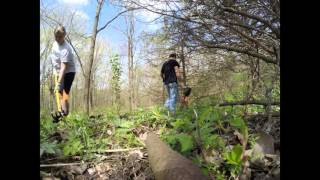 Trail building at the Ney Nature Center,...