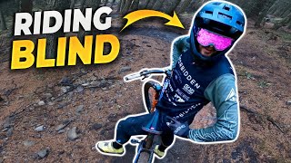 RIDING A TRAIL BLINDFOLDED!!!