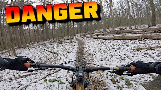 Dangerous Snow MTB Trails // Giant Trance 3