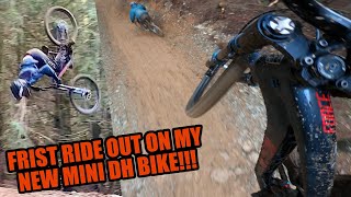 FIRST RIDE ON MY NEW MINI DOWNHILL BIKE!!!