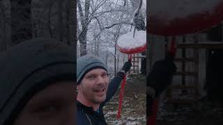 Frozen Backyard Zipline, Definitely not riding...