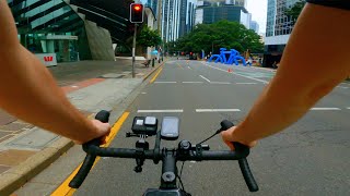Cycling through the city is much easier with...