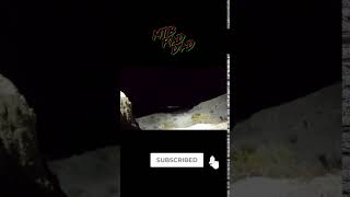 Mountain Bike MTB Night Riding Hitting a Drop...