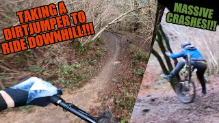 TAKING A DIRTJUMPER TO RIDE DOWNHILL TRACKS!!!...
