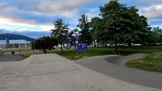 JUMPING FROM THE SKATEPARK INTO THE PUMPTRACK...